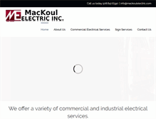 Tablet Screenshot of mackoulelectric.com